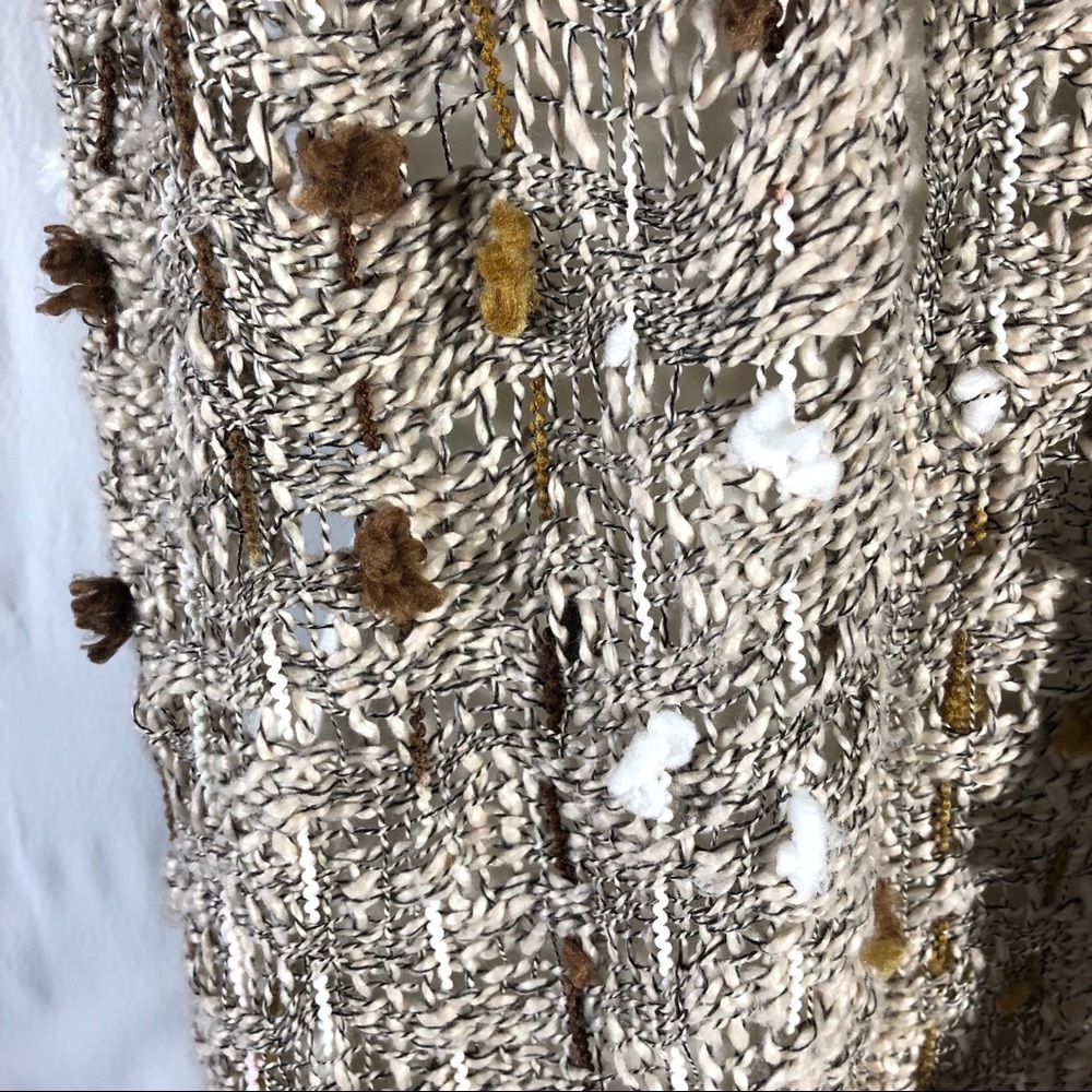 2 Chic Beige Loose Knit Scarf - Picture 6 of 8